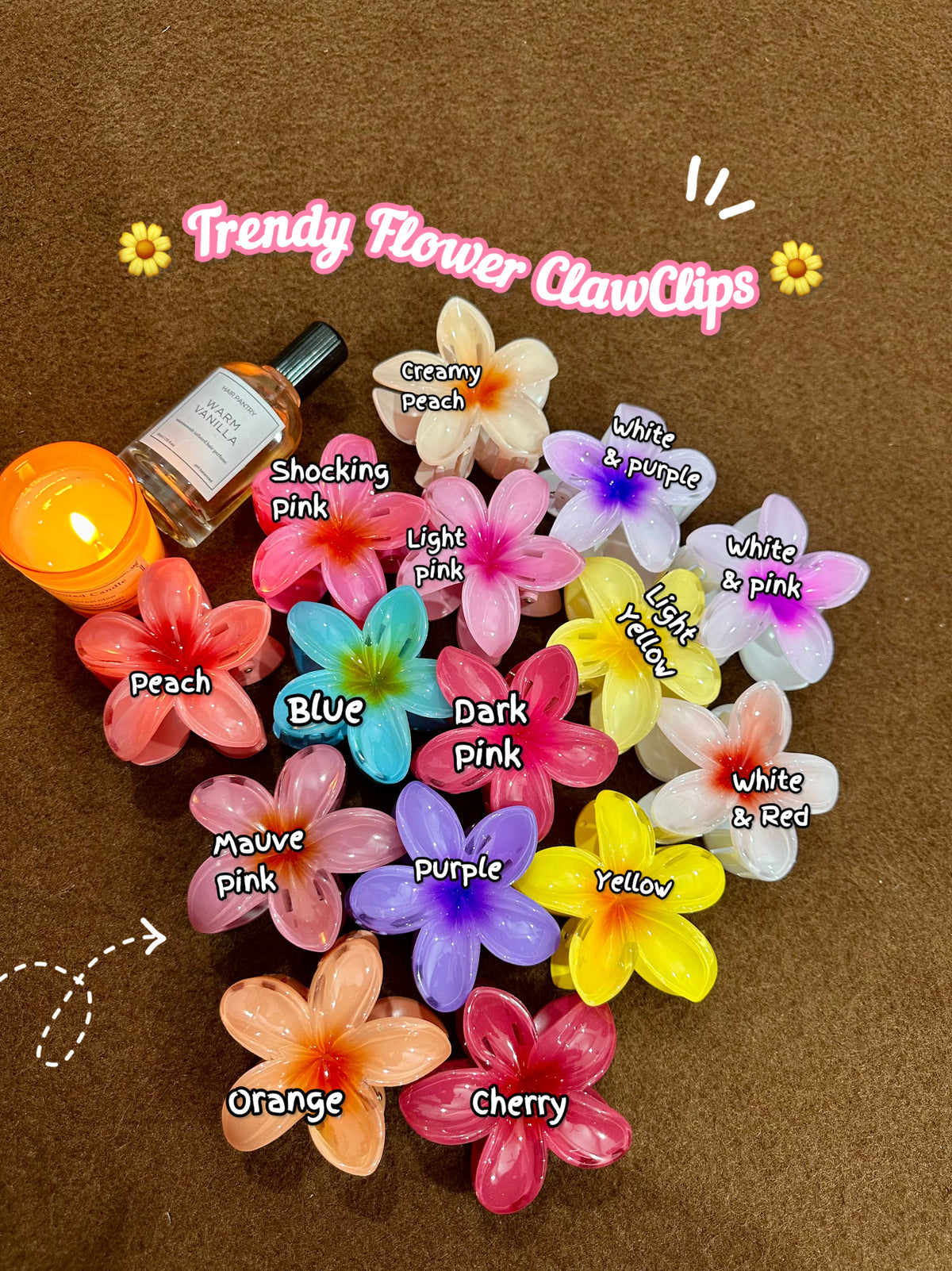 Trendy flower clawclips🌸🌼-large size