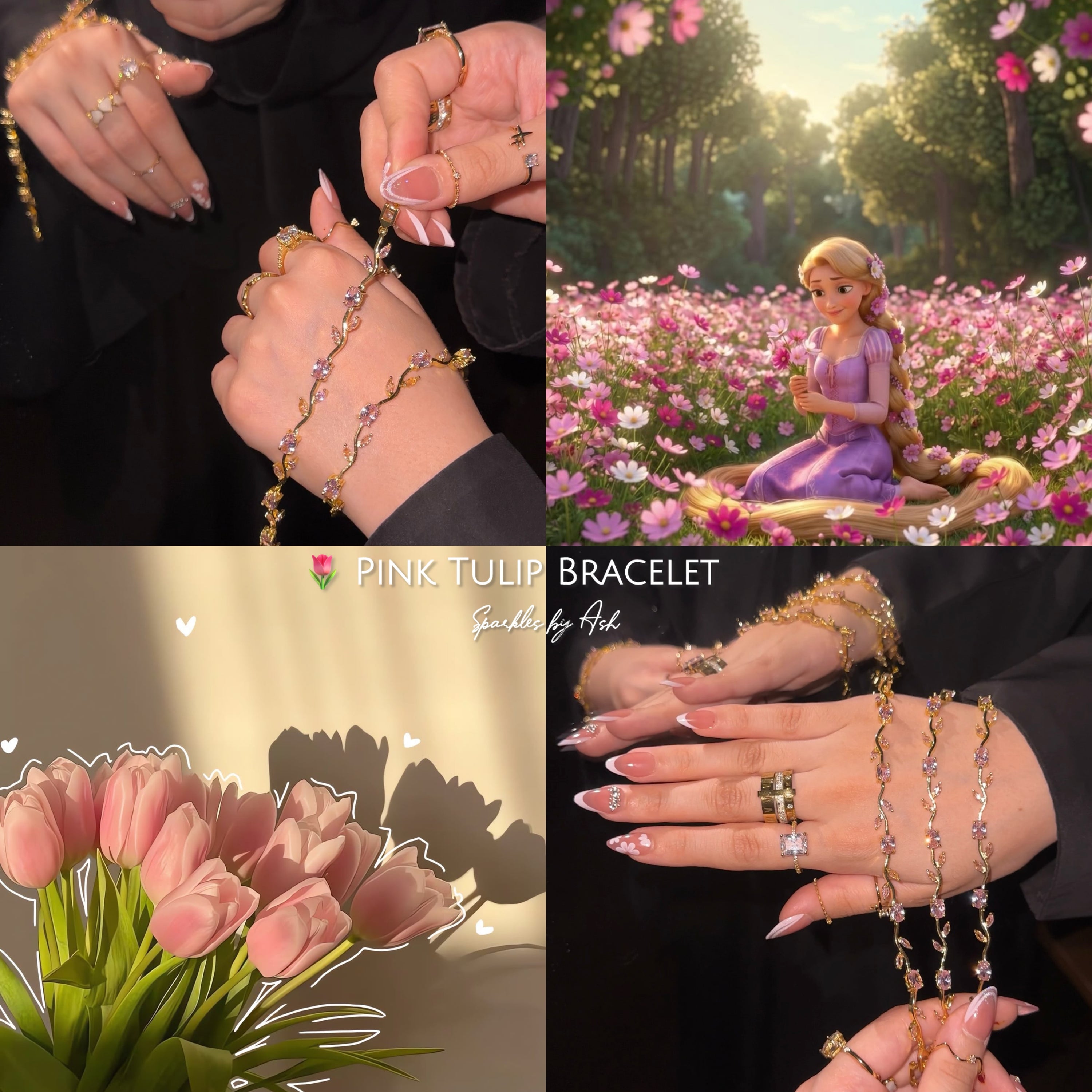 Viral tulip bracelet 🌷 pink