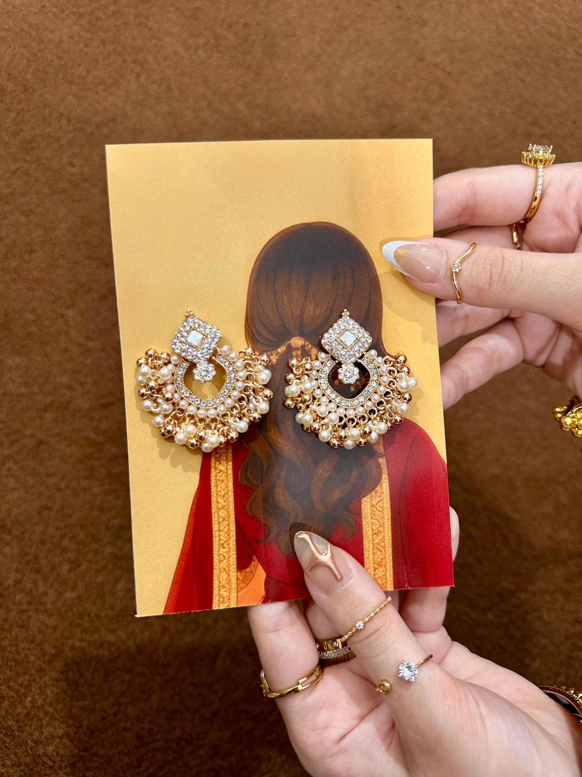 Traditional earrings ✨champagne