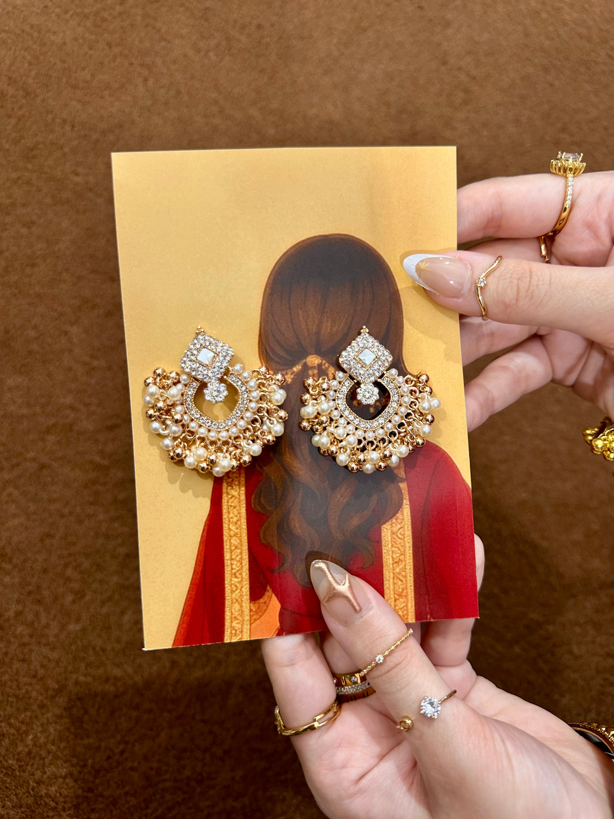Traditional earrings ✨champagne