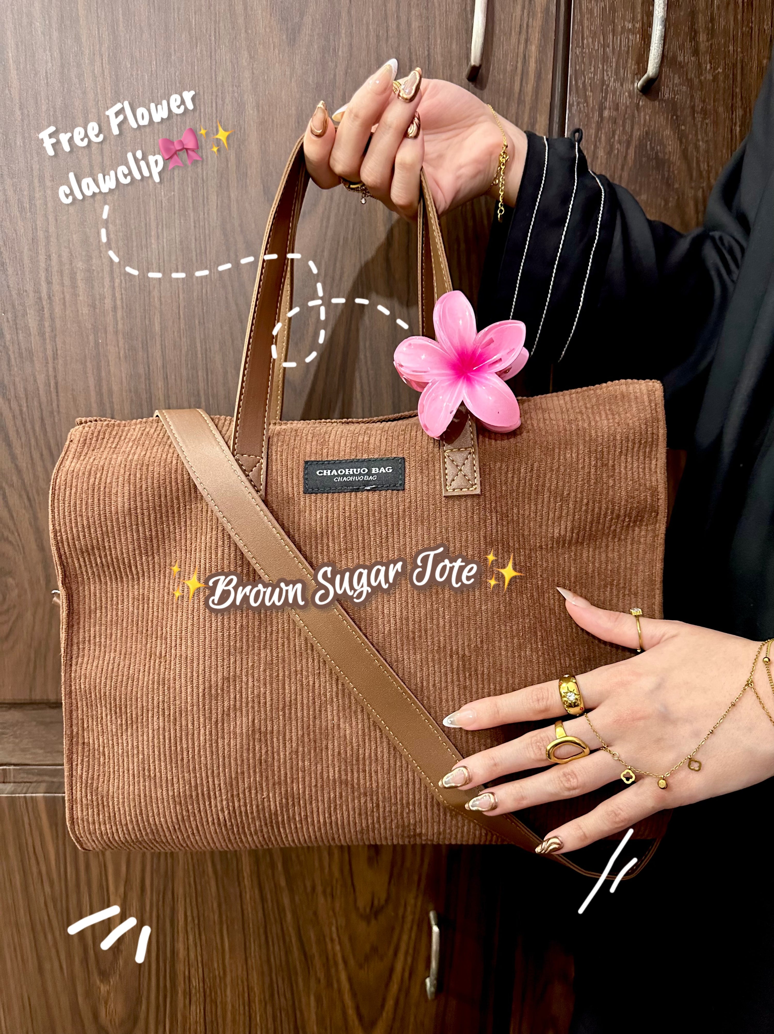 Brown Sugar Tote🤎free claw clip🌸