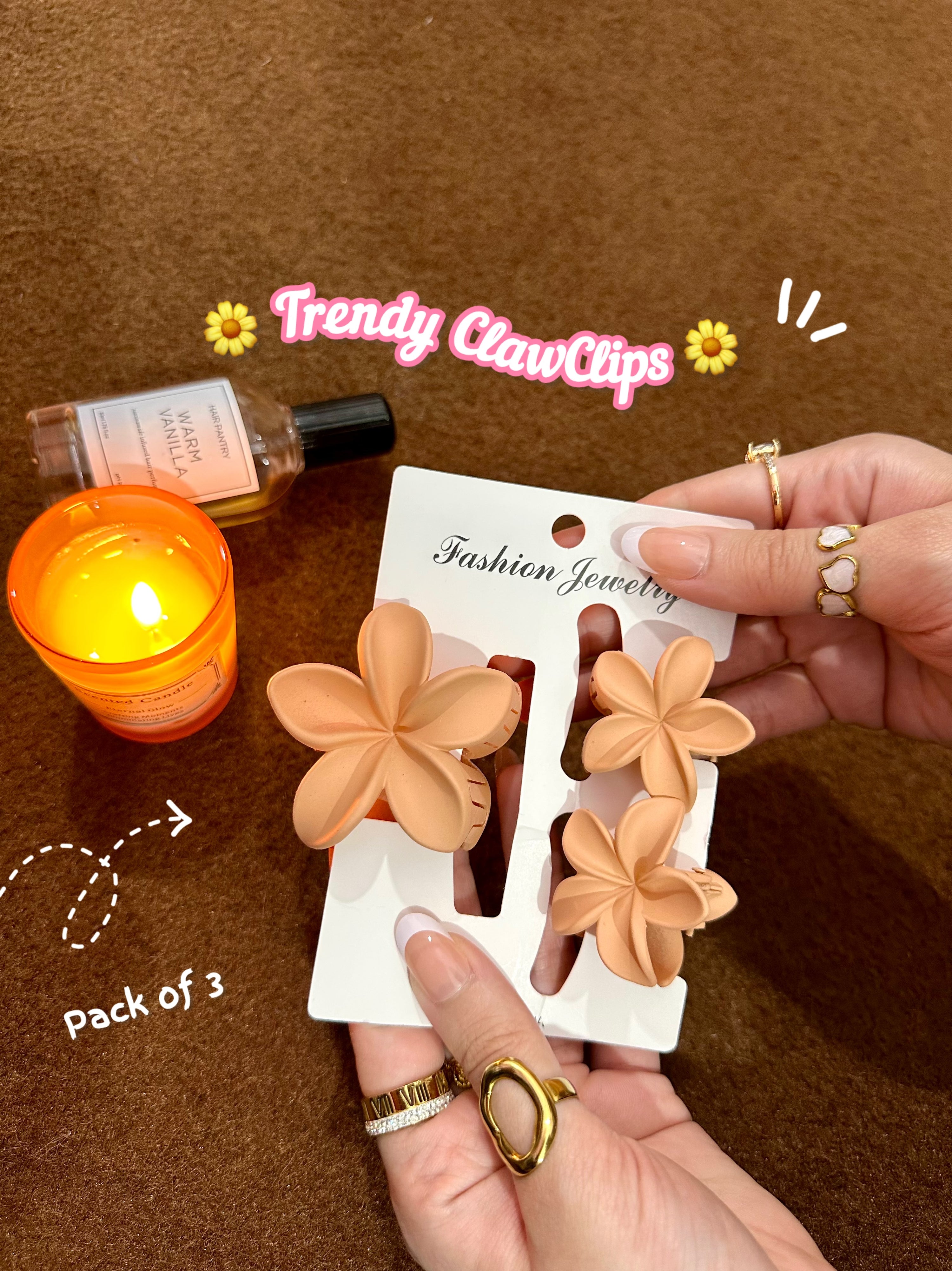 Pack of 3 clawclips 💗🌷✨