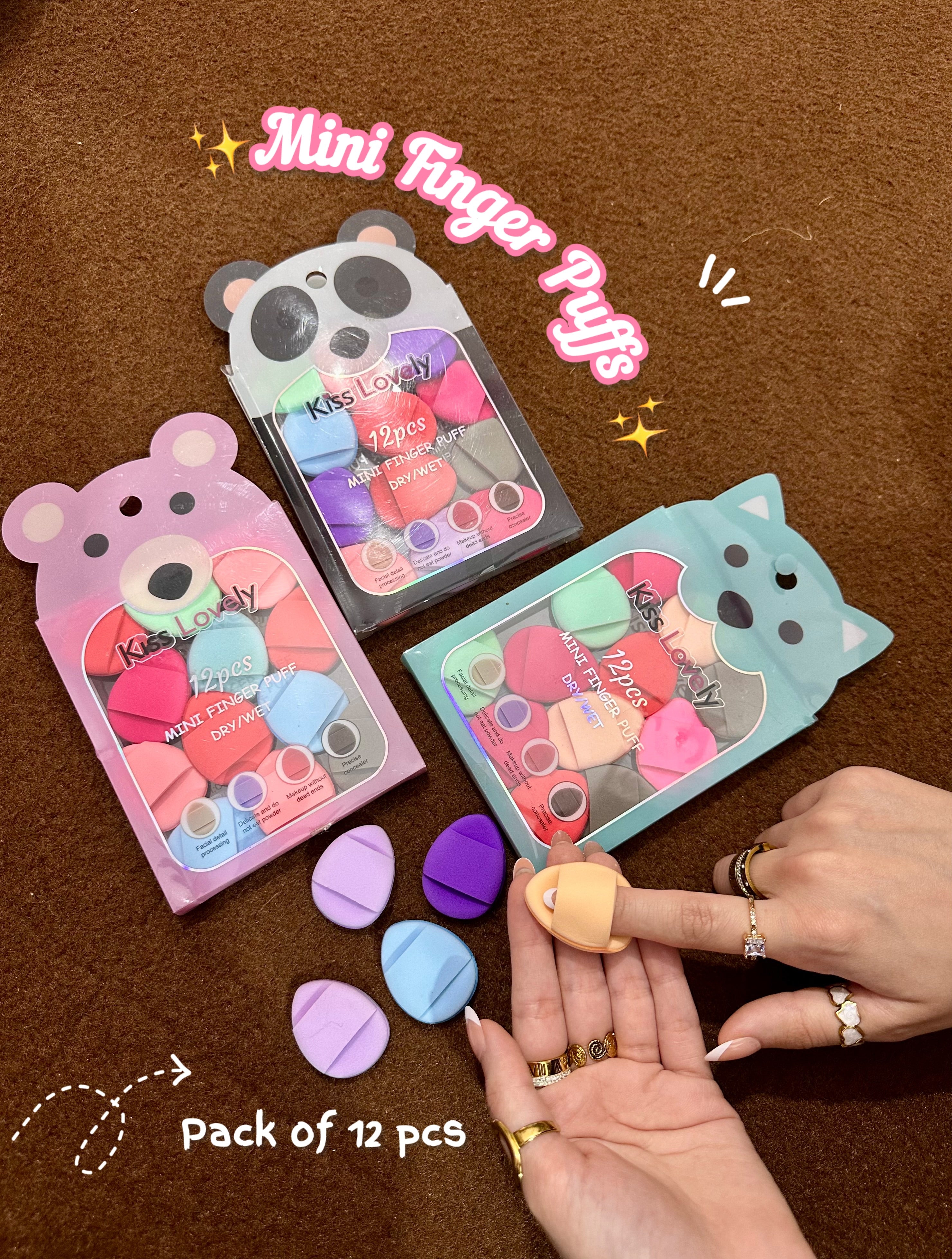 Mini finger puffs- 12pcs 💗