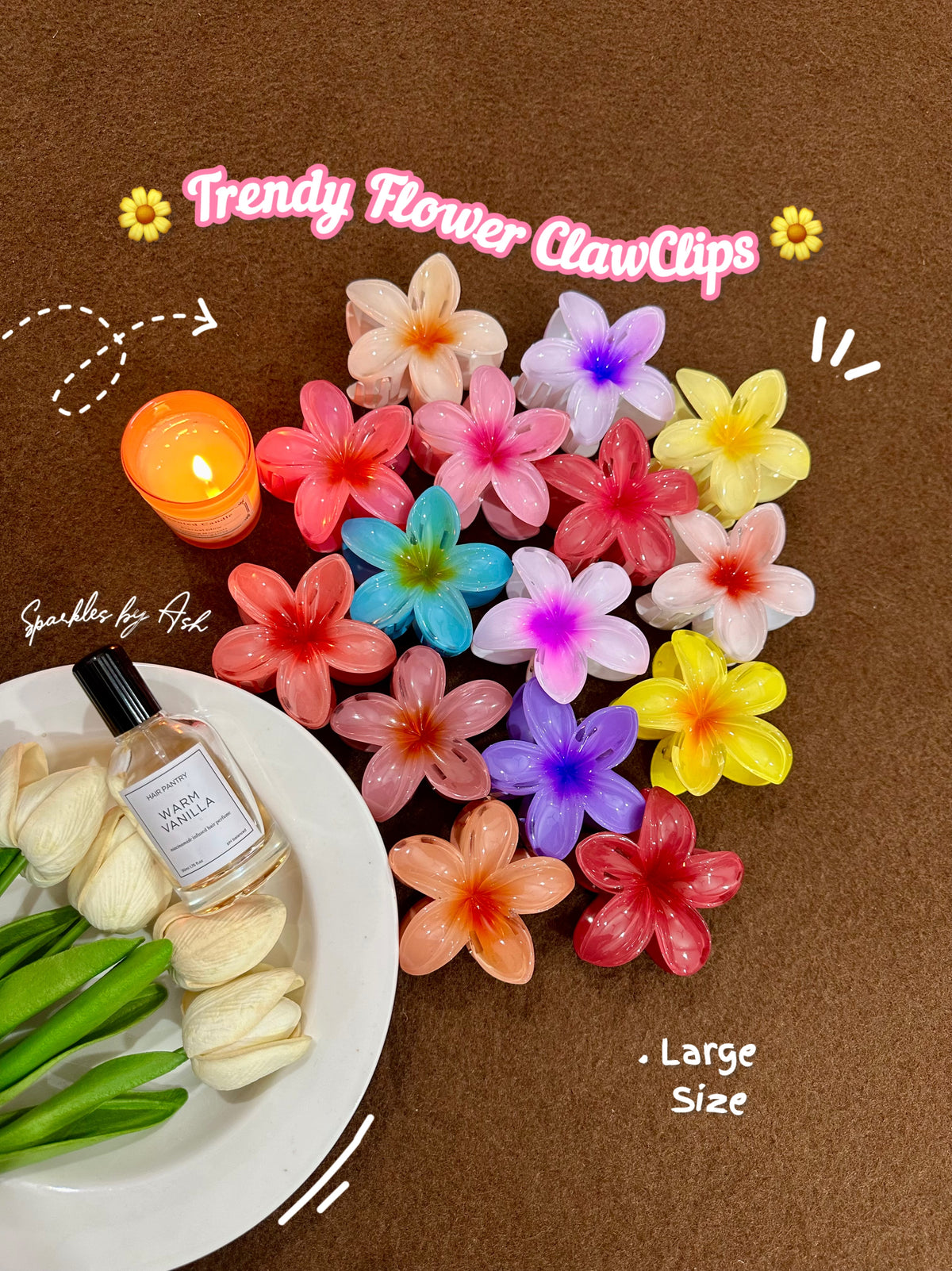 Trendy flower clawclips🌸🌼-large size
