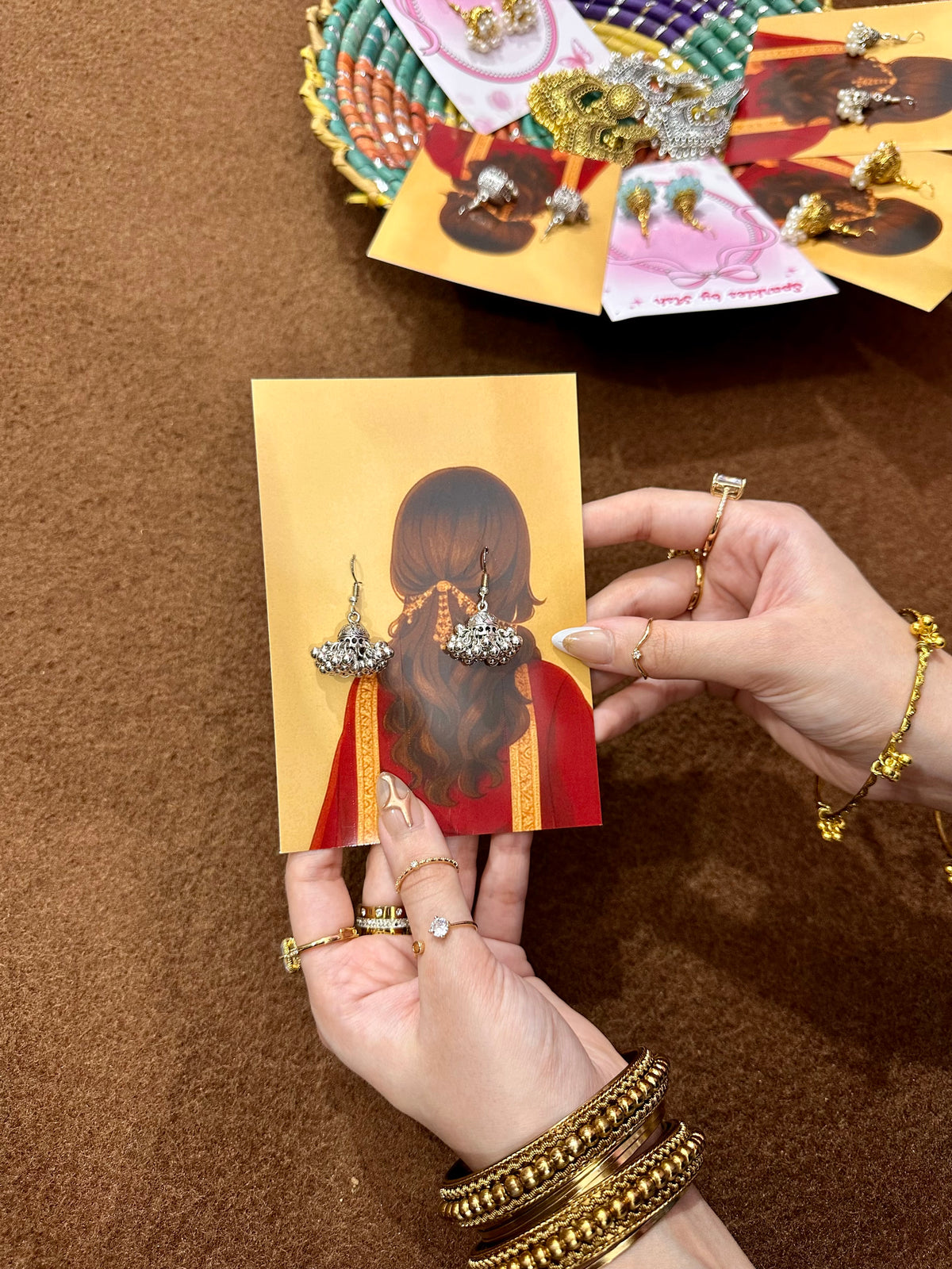 Silver jhumki
