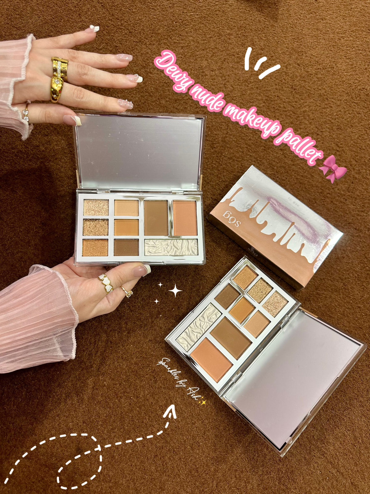 Dewy nude makeup pallete🩵