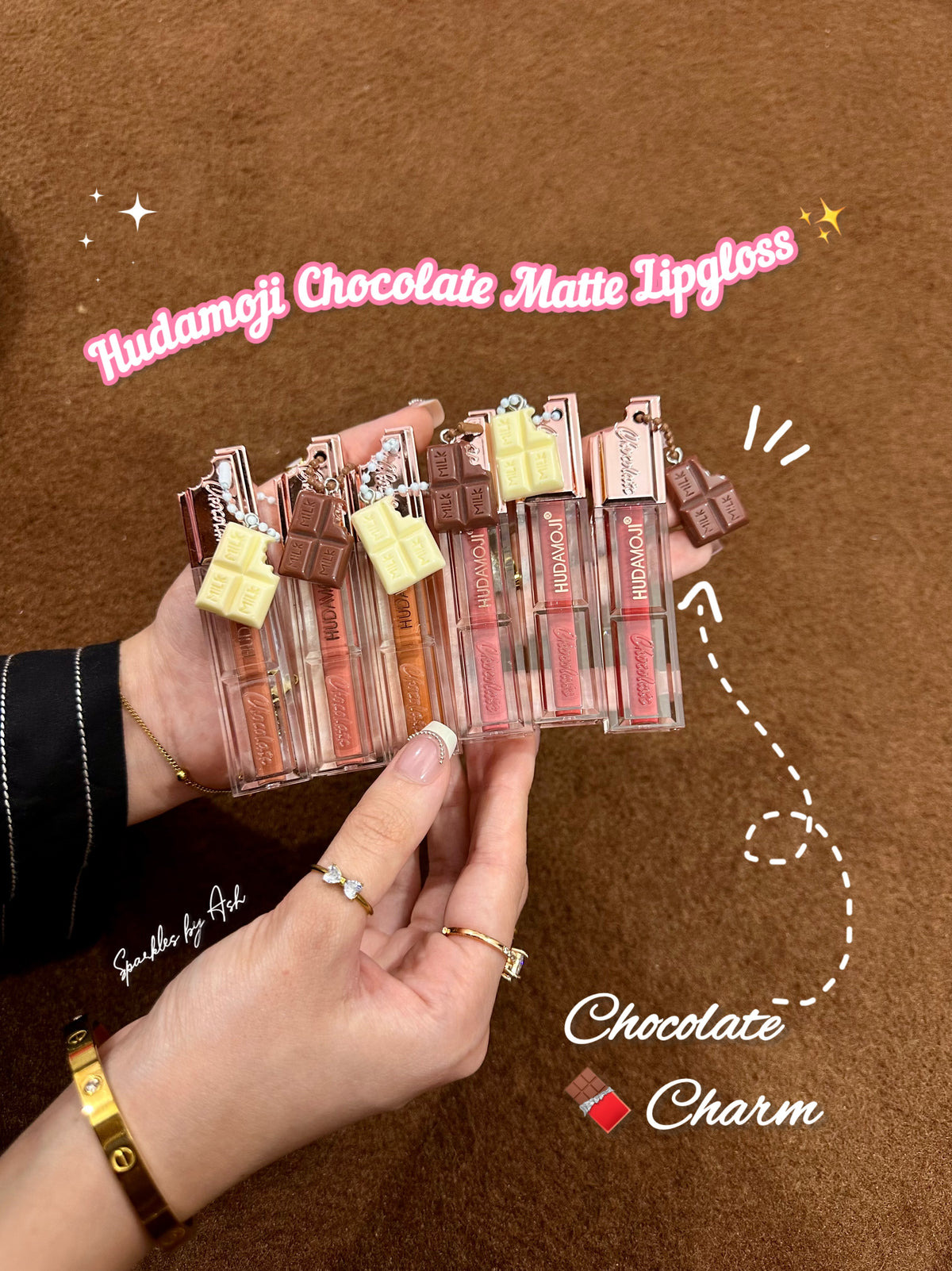 Hudamoji chocolate 🍫 matte gloss