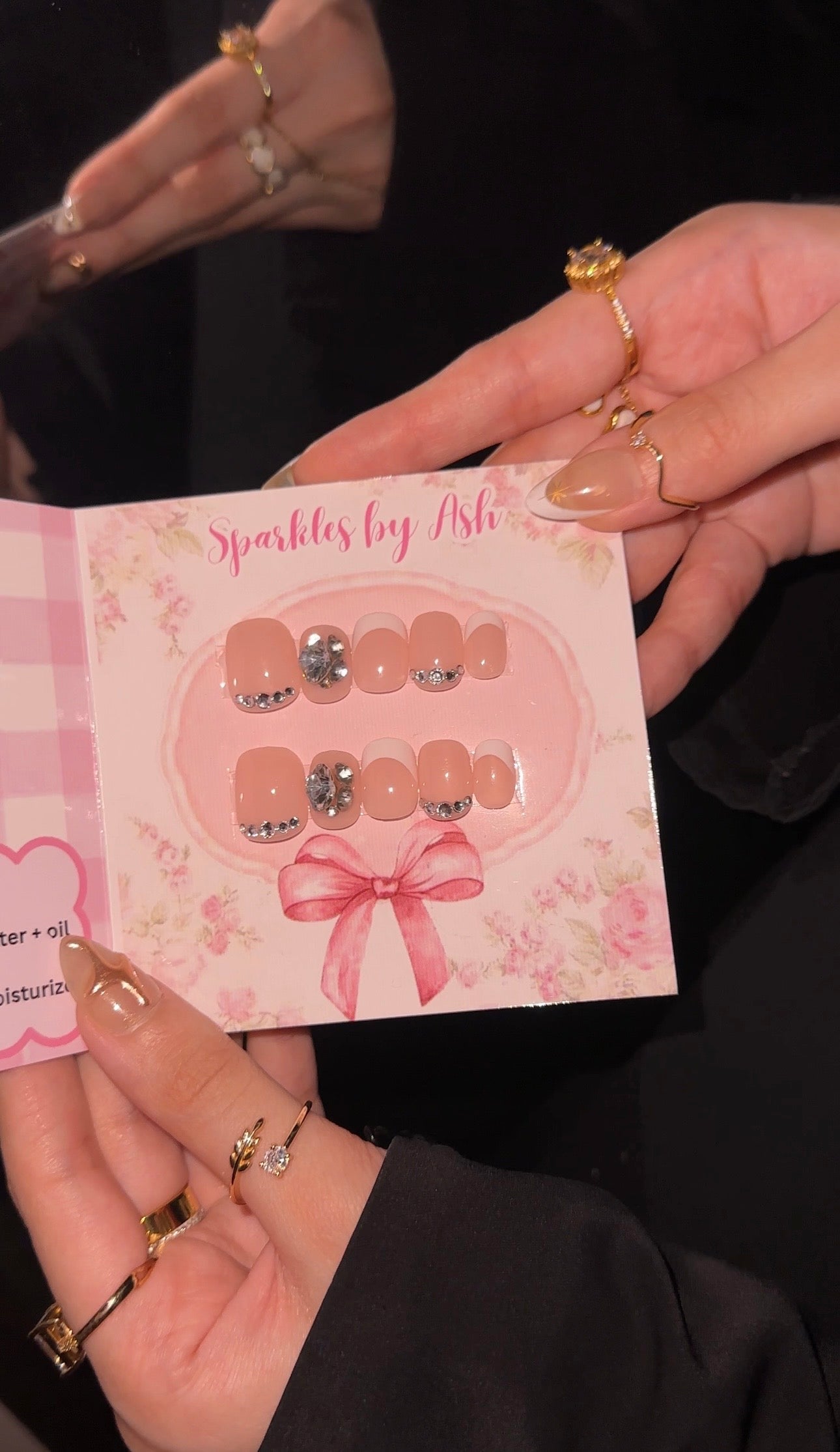 Chic Crystal Frenchies 🎀 10pcs-free application kit