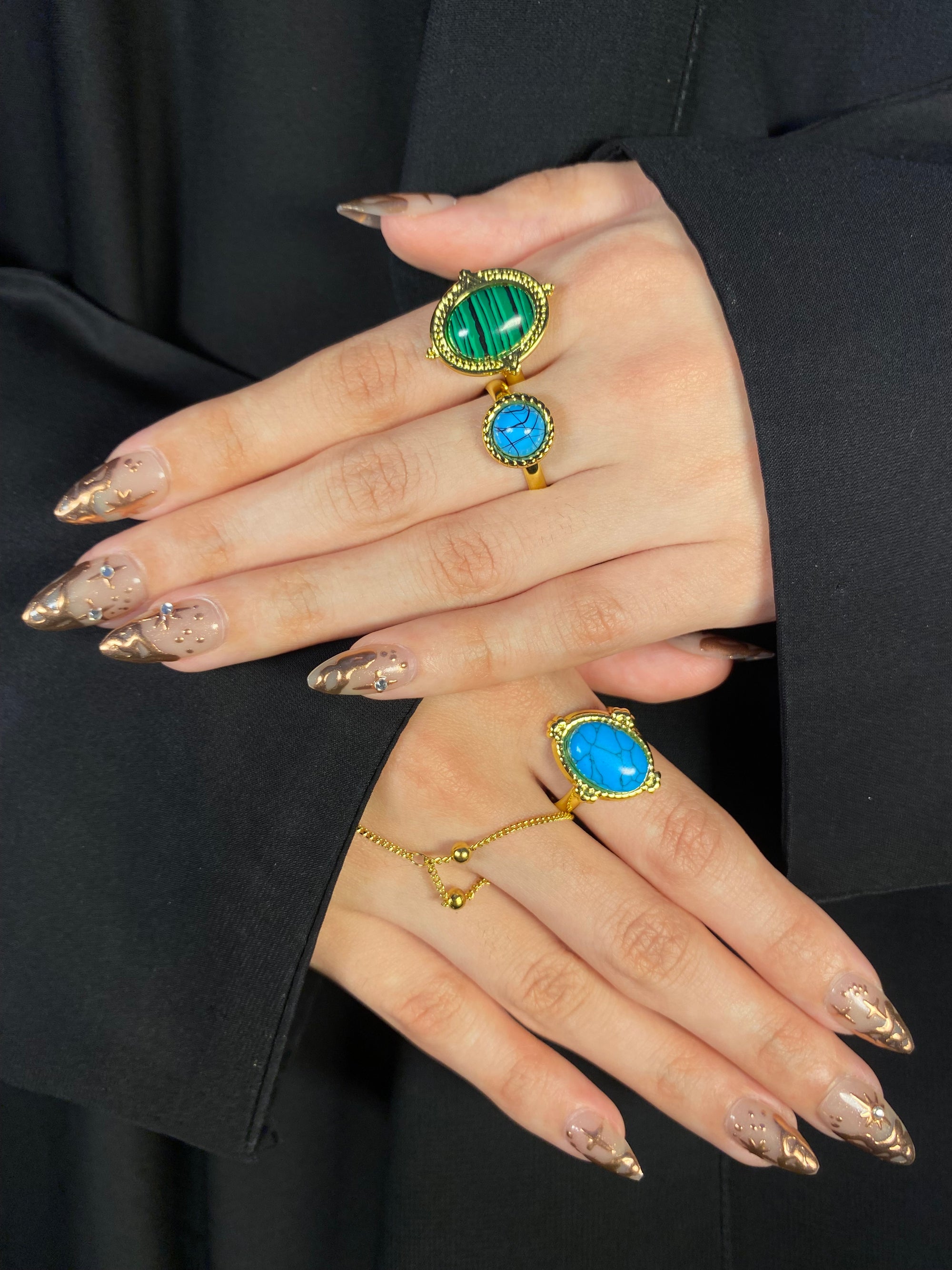 Adjustable stone rings 💍
