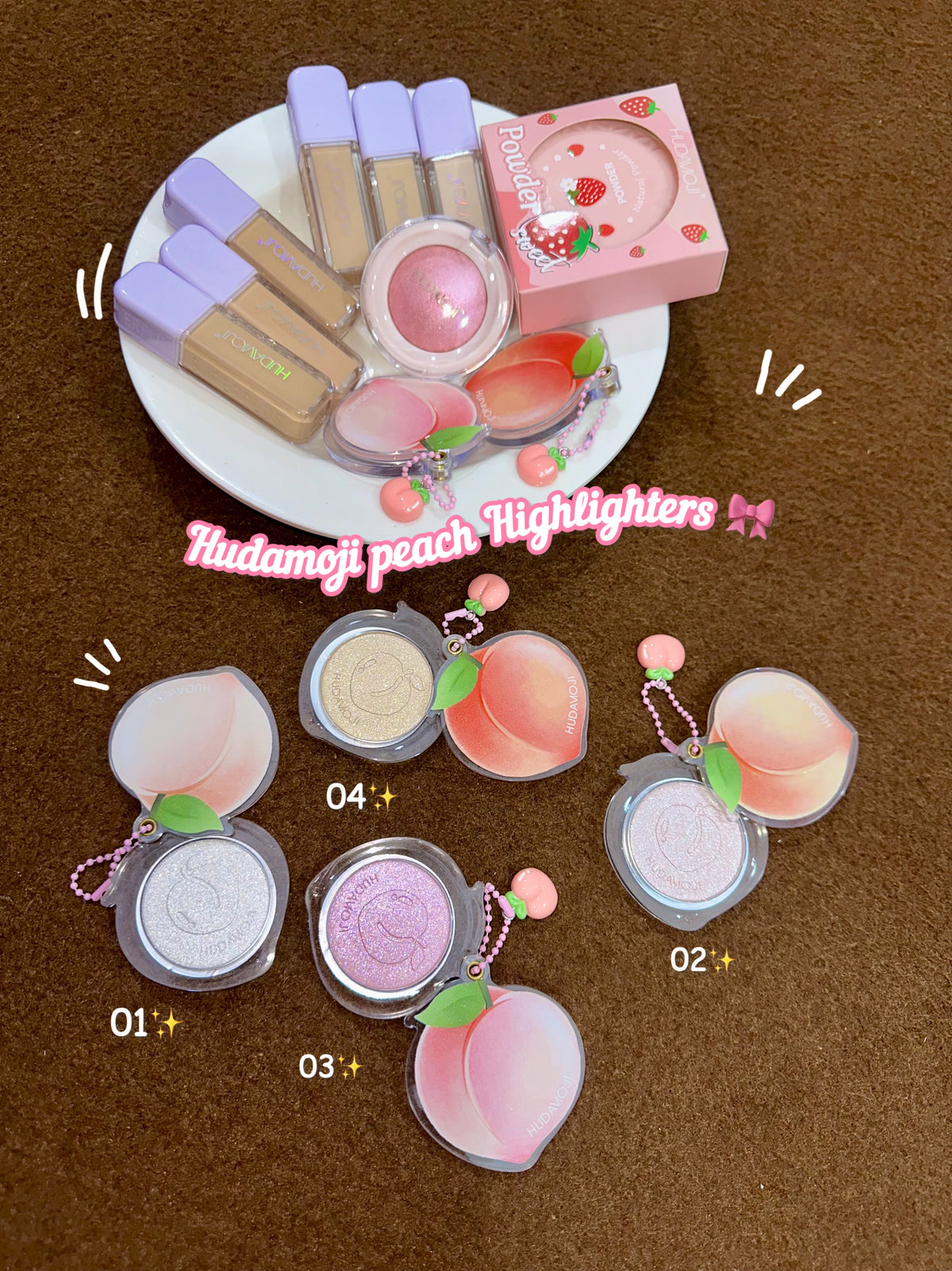 Hudamoji peach highlighter 🍑