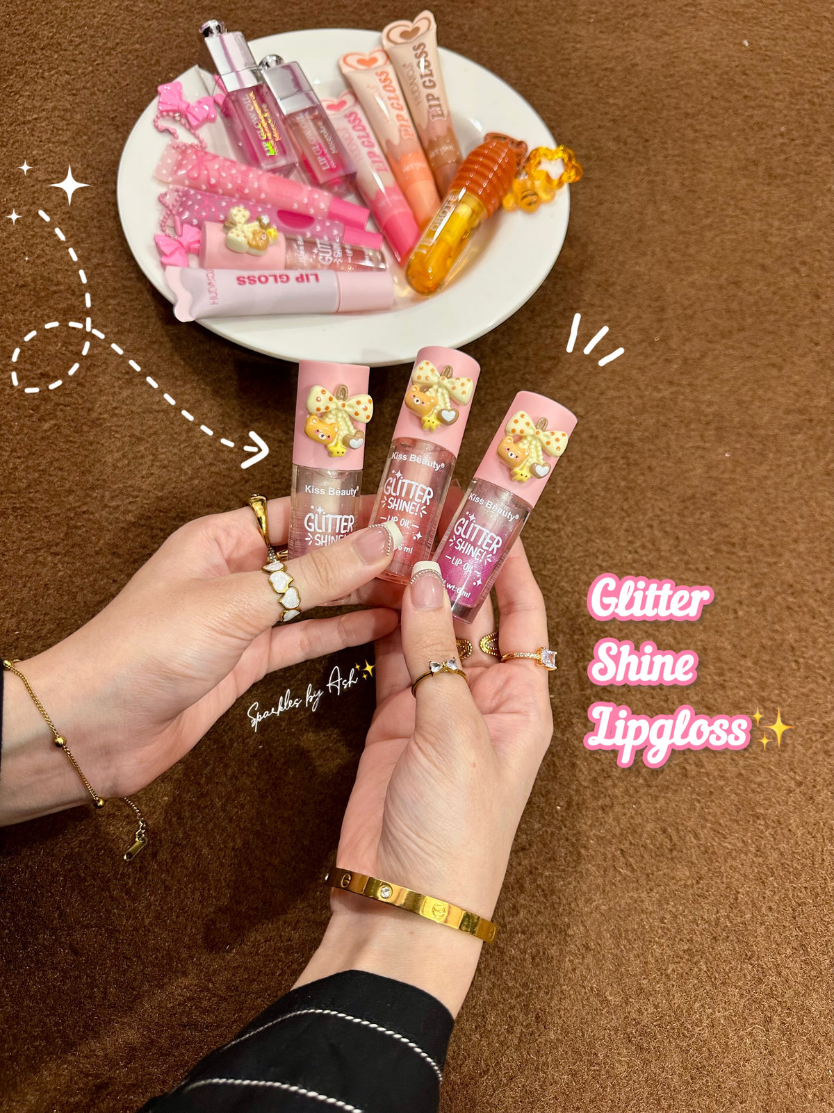 Glitter shine lipgloss🎀✨