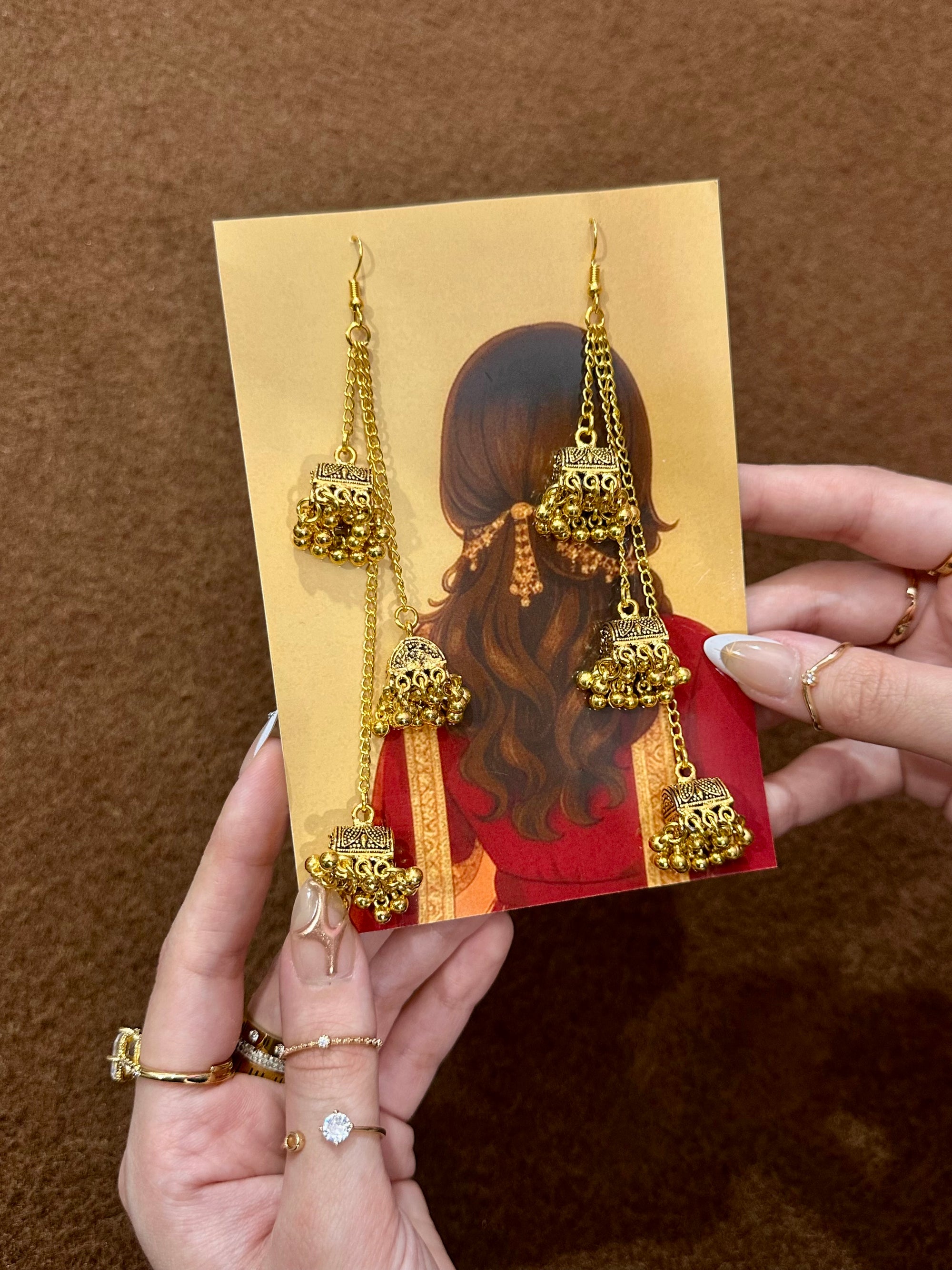 3 layer chain jhumka ✨