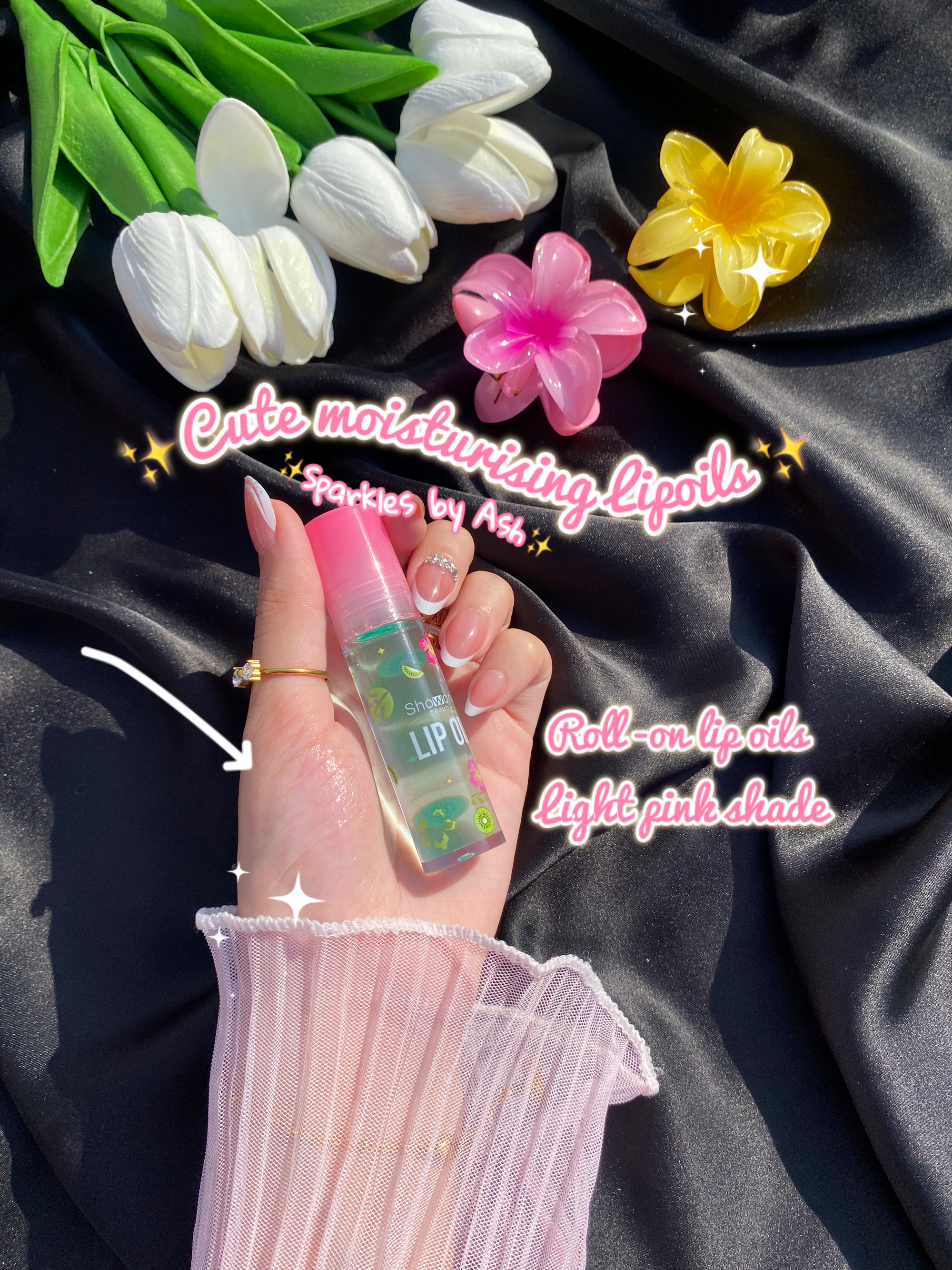 Cute moisturising roll on lip oils