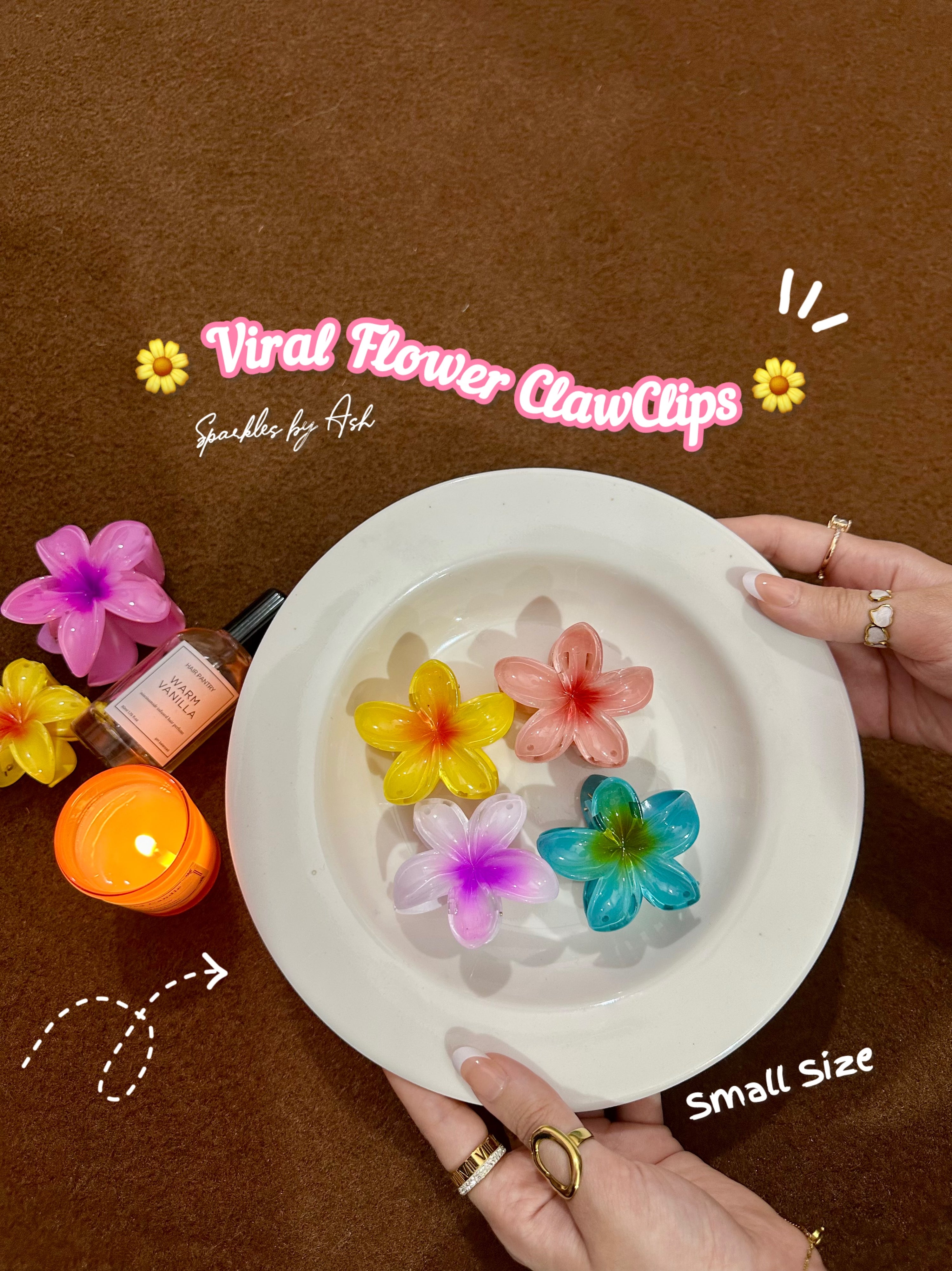 Viral flower clawclips🌷🌼small