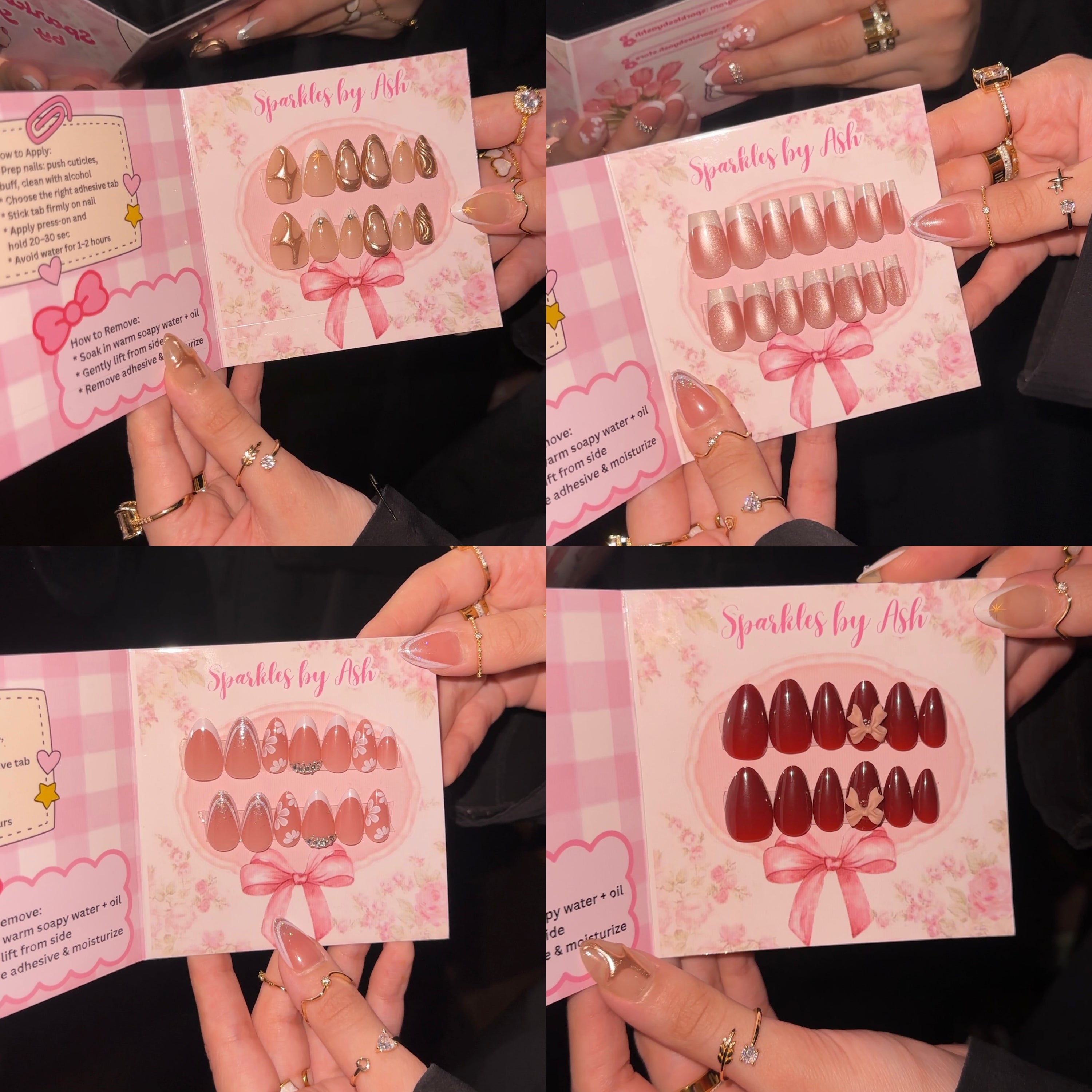Hot Sellers Bundle Deal-(4 Nail Sets ) 💗💅🏻 Free Application kit