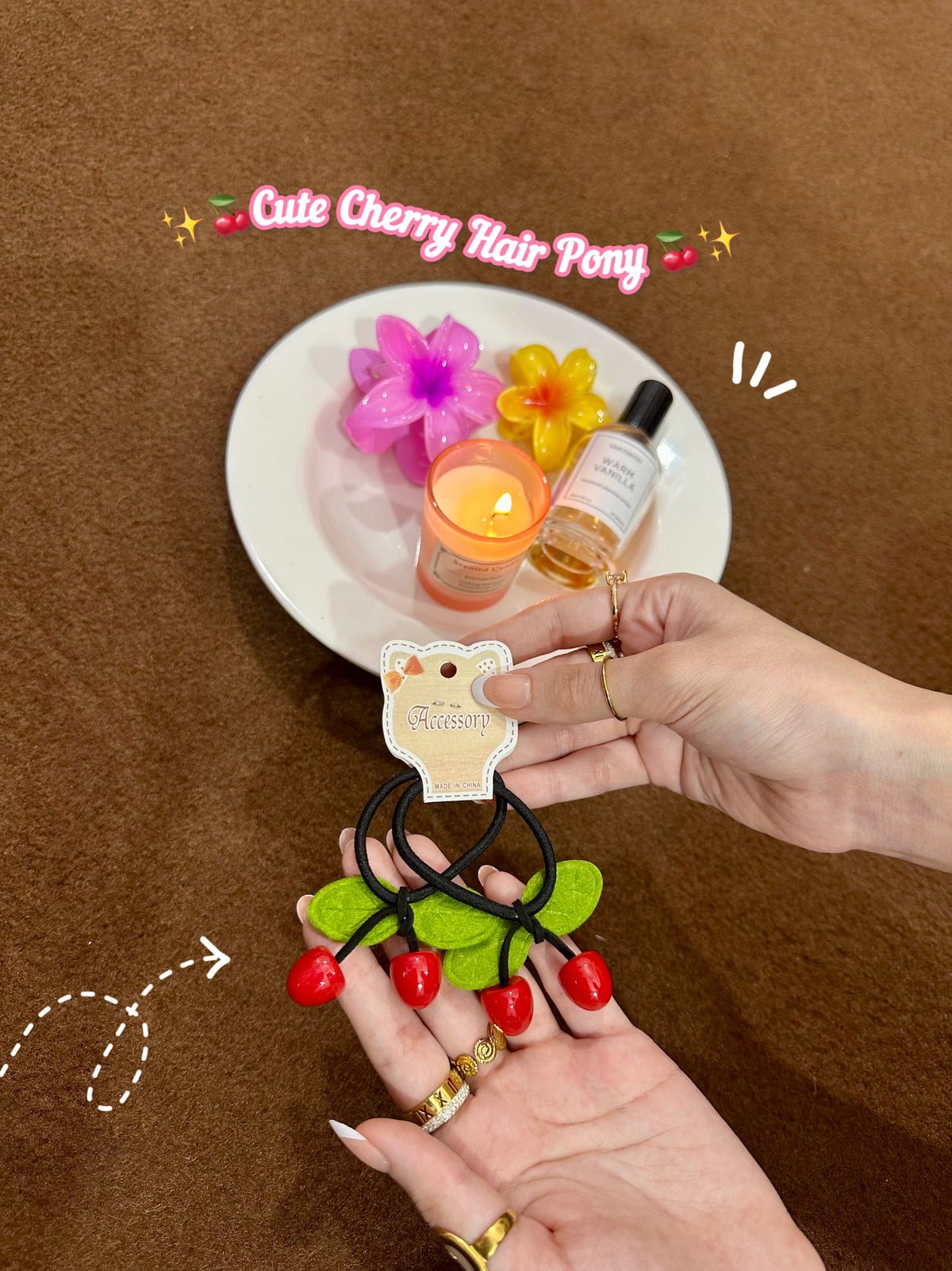 Cherry 🍒 hair tie