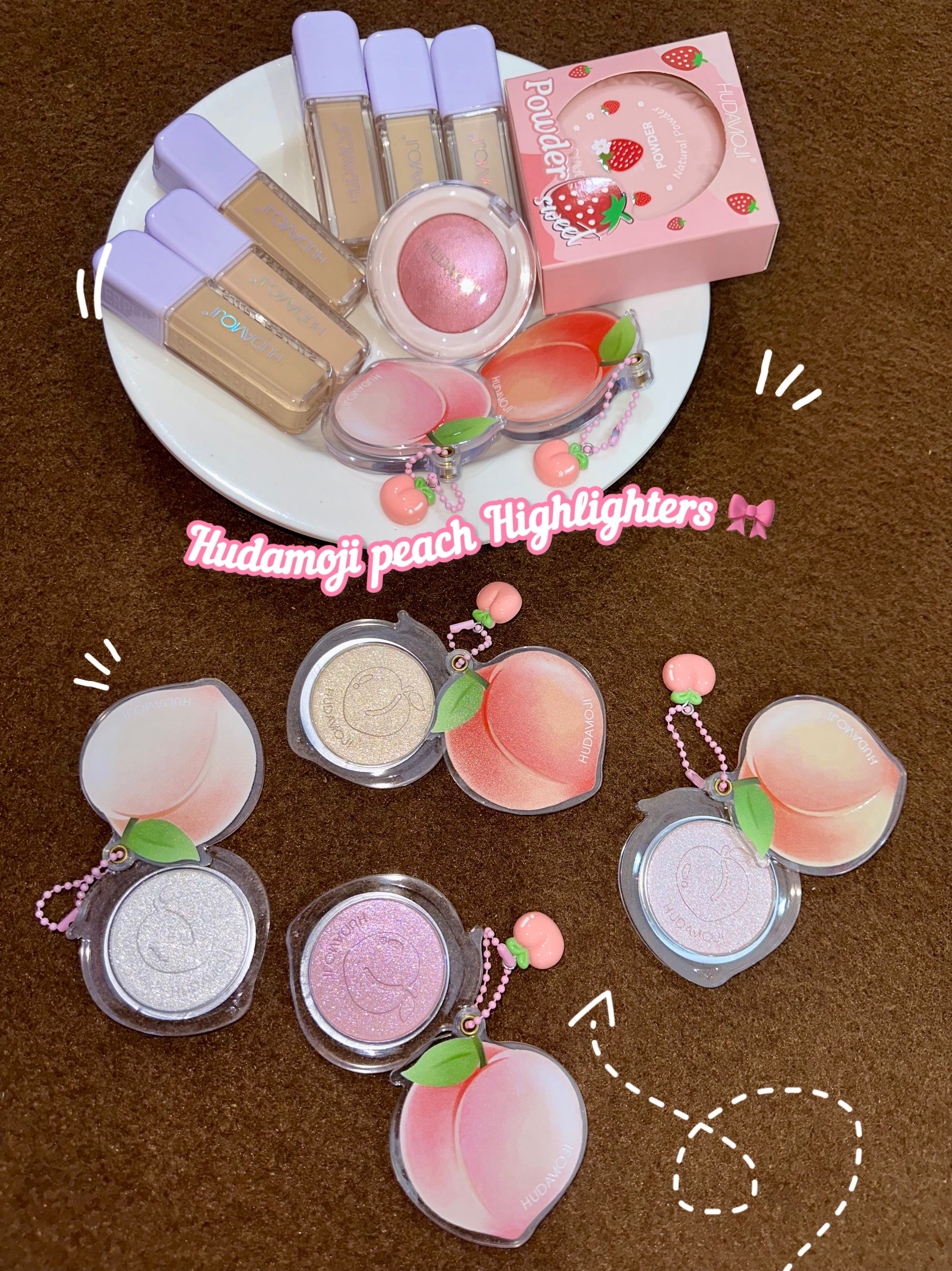 Hudamoji peach highlighter 🍑