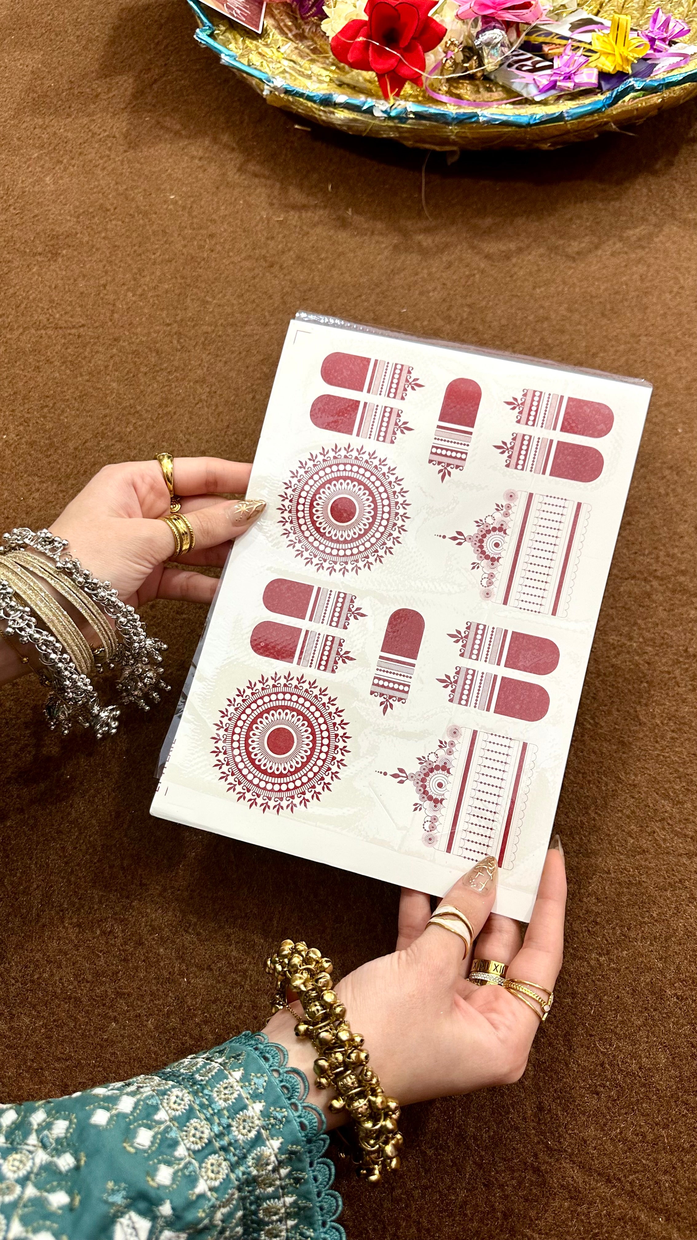 Mehndi sticker sheet🌼✨