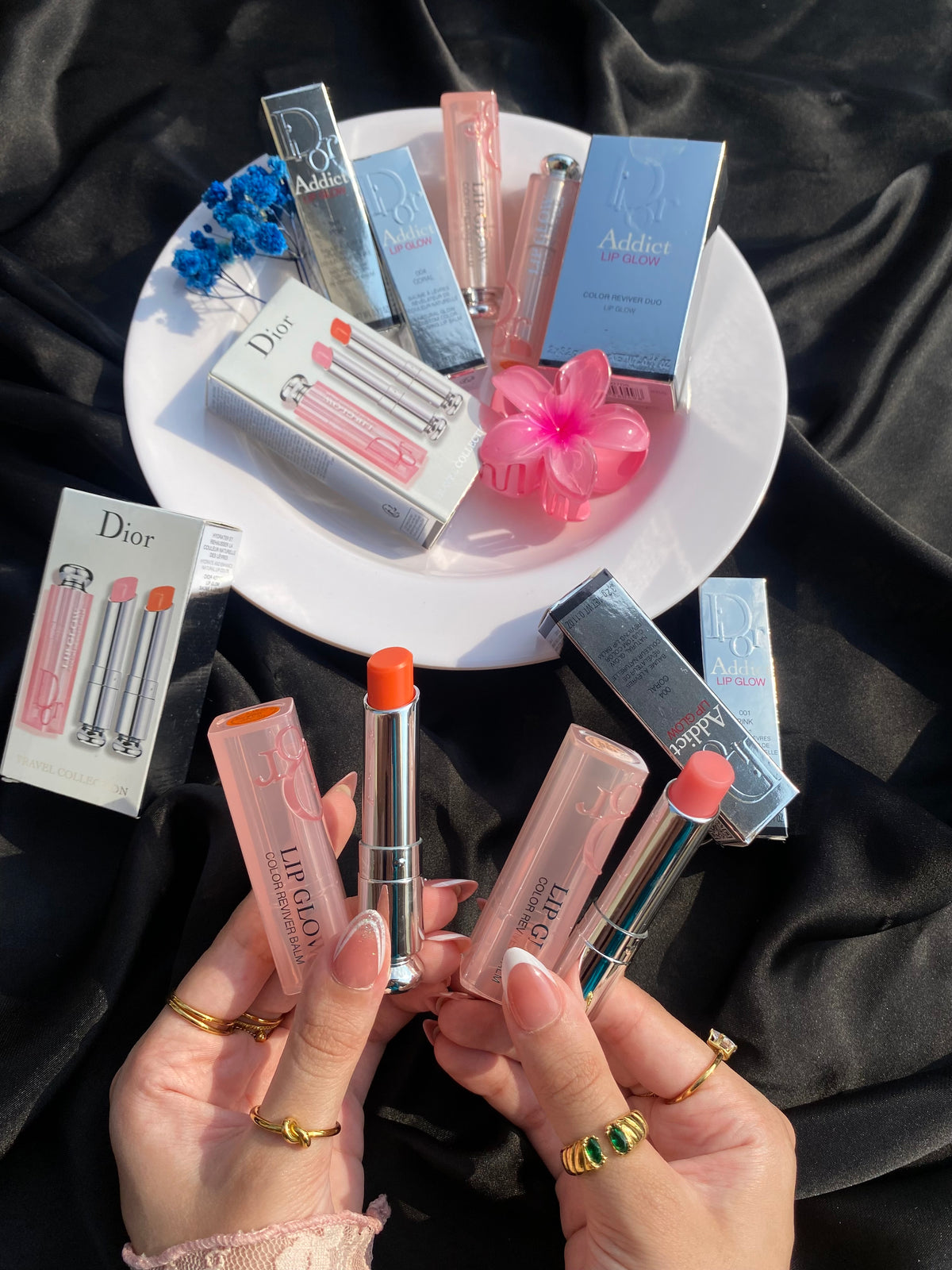 Dior Addict lip glow color reviver duo ( Coral + Pink )🌼🌷